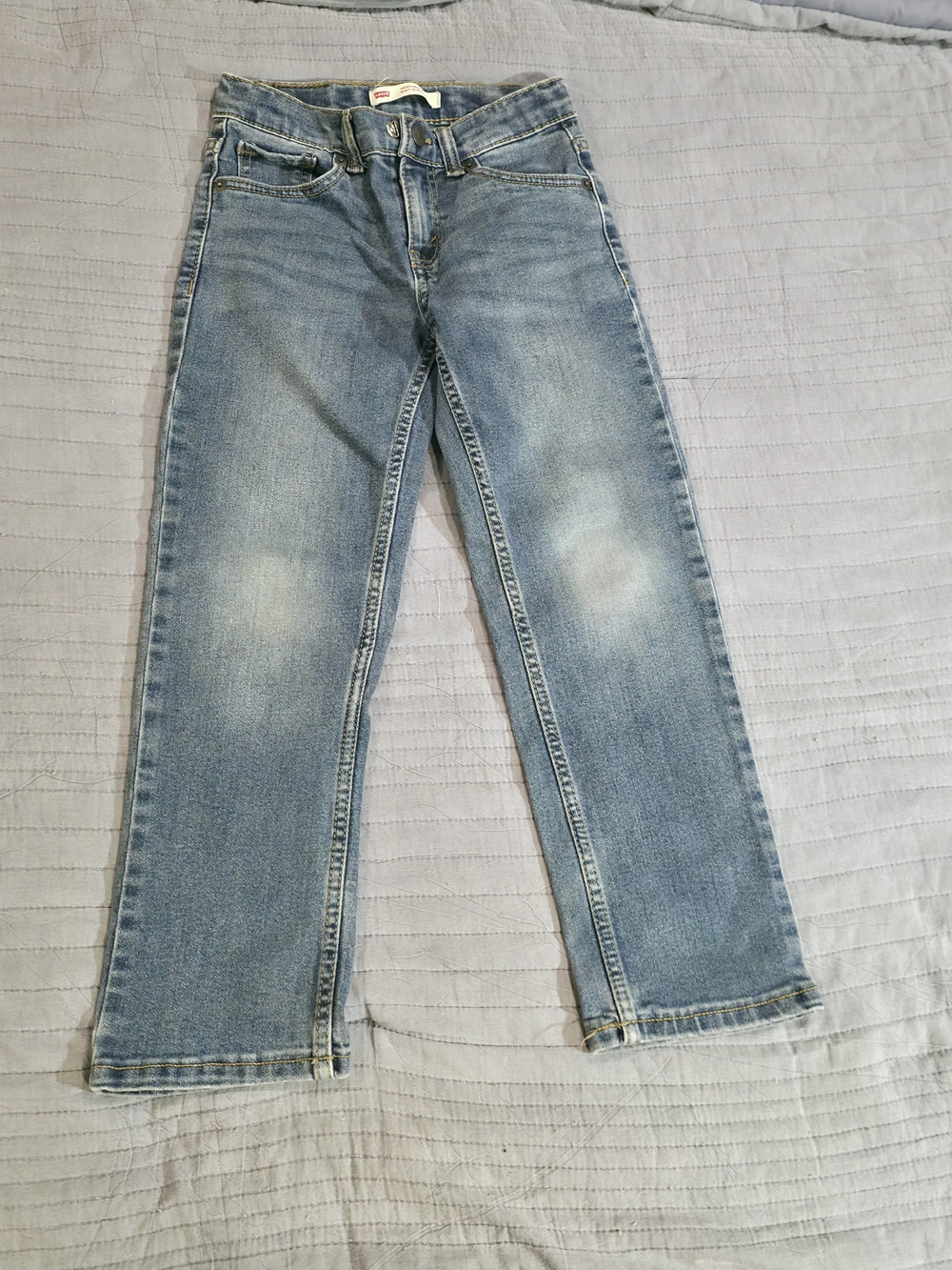 Kids 514 Levis Light Blue Straight-Leg Jeans
